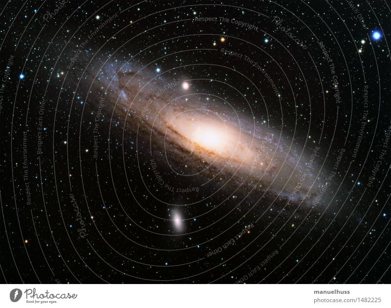The Andromeda Galaxy Night sky Stars Large Blue Yellow Orange Black Turquoise White Timidity Infinity Universe Science & Research Astronomy Astrophotography