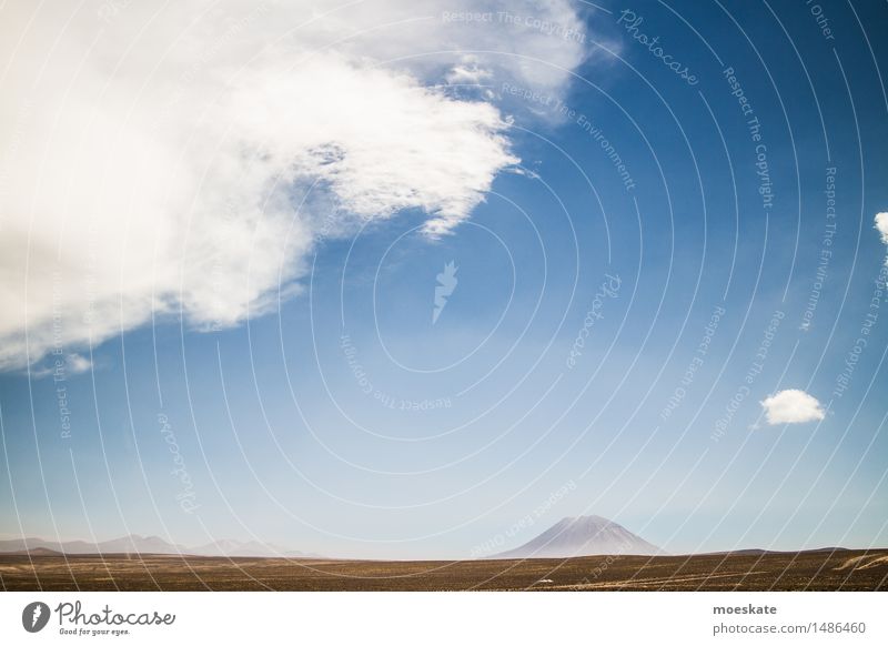 Volcan Misti Peru Landscape Earth Sand Sky Clouds Summer Beautiful weather Volcano Blue Brown White Andes Colour photo Subdued colour Exterior shot Deserted