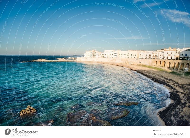 Evening in Italy (II) Vacation & Travel Tourism Trip Adventure Freedom City trip Summer Summer vacation Sun Beach Ocean Waves gallipoli Apulia Small Town