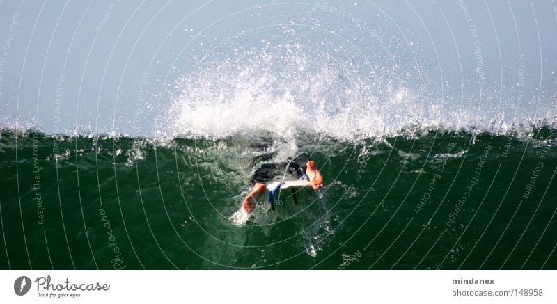 Breakwater II Waves Surfing Surfer Ocean Blue Green Water Sports Playing