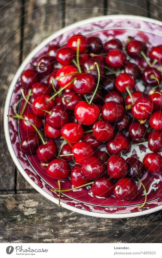 cherry plate Fruit Nutrition Plate Garden Park Eating Brown Red Black Moody Services Delicious Dessert Cherry Food photograph Sweet Nature Colour photo