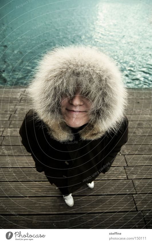 eskima Lady Woman Hooded (clothing) Spree Footbridge Funny Joy Coast Inuit