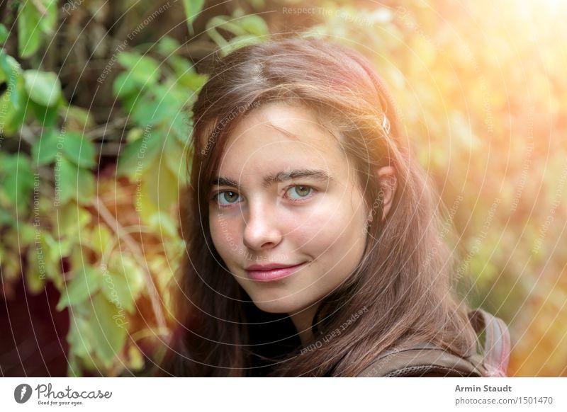 Portrait - Forest Lifestyle Joy Beautiful Well-being Contentment Vacation & Travel Trip Summer Human being Feminine Young woman Youth (Young adults) Woman