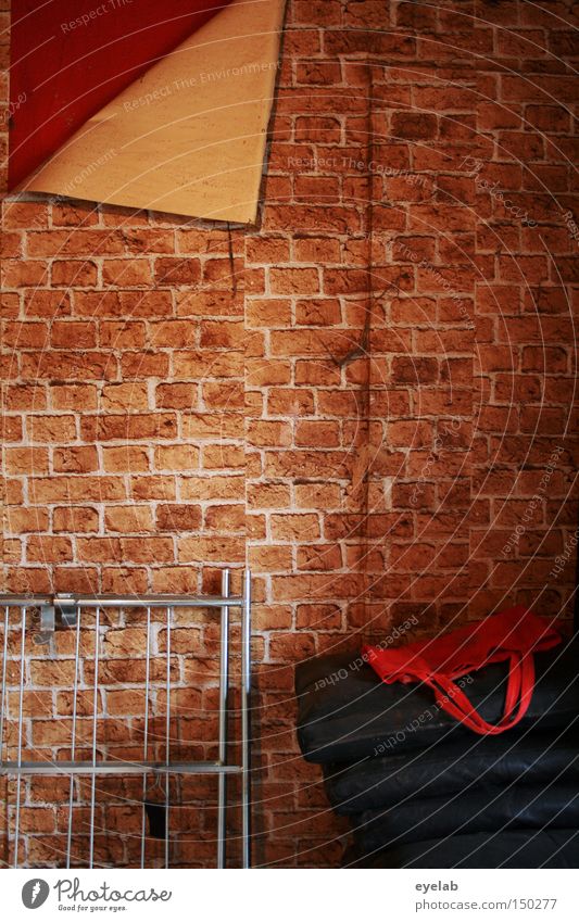 All Dummy Detail Pattern Relaxation Wallpaper Stone Brick Old Retro Red Decline Transience Connect Small room Mock-up Derelict brick pattern paste
