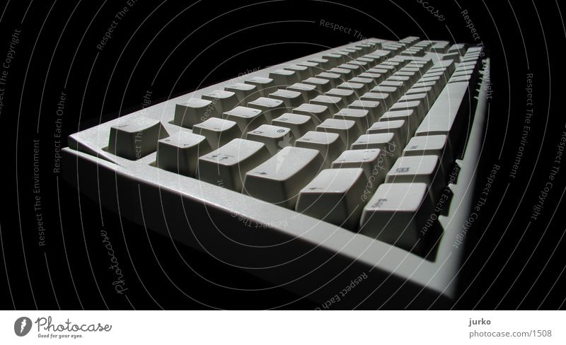 Keyboard B&W Electrical equipment Technology Black & white photo Macro (Extreme close-up)