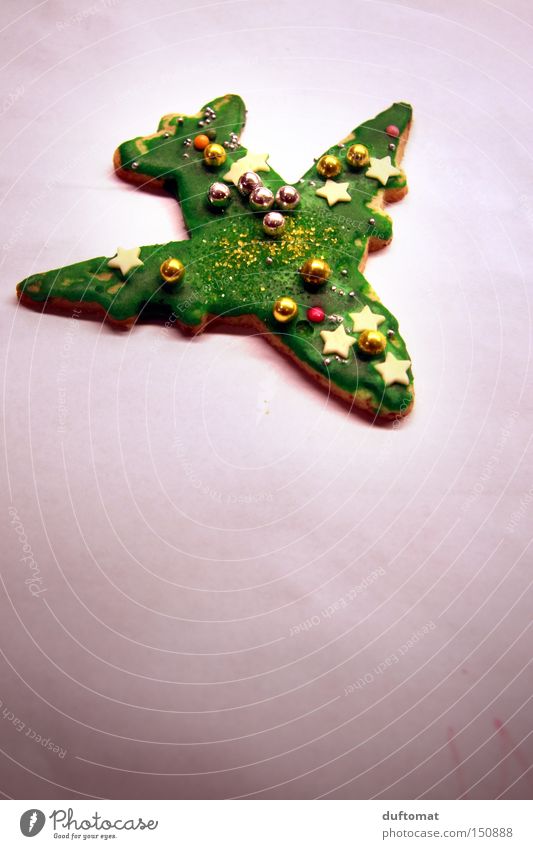 raisin bomber Cake Decoration Christmas & Advent Aviation Airplane Flying Sweet Green Cookie Pearl Crumbs Baked goods Star (Symbol) Copy Space bottom