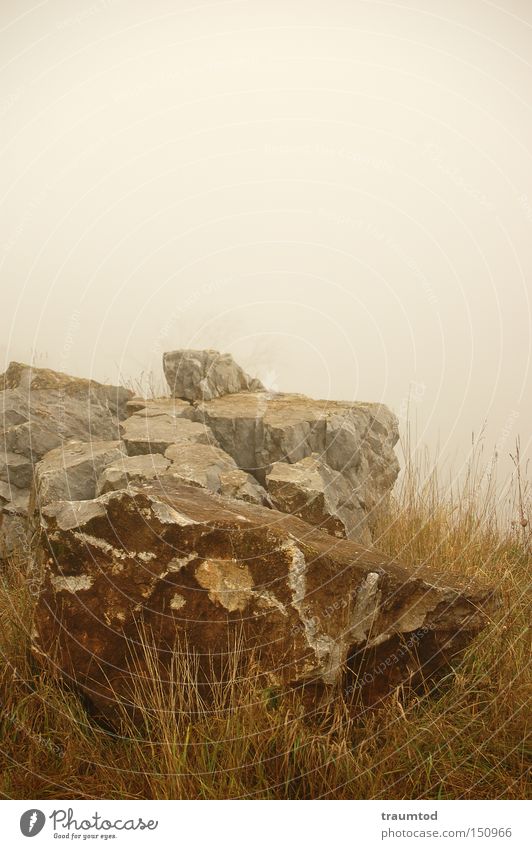 ...a hell of a lot of fog... Fog Stone Fragment Quarry Wetzlar Sky Autumn Rock Loneliness Horizon Mountain Sadness