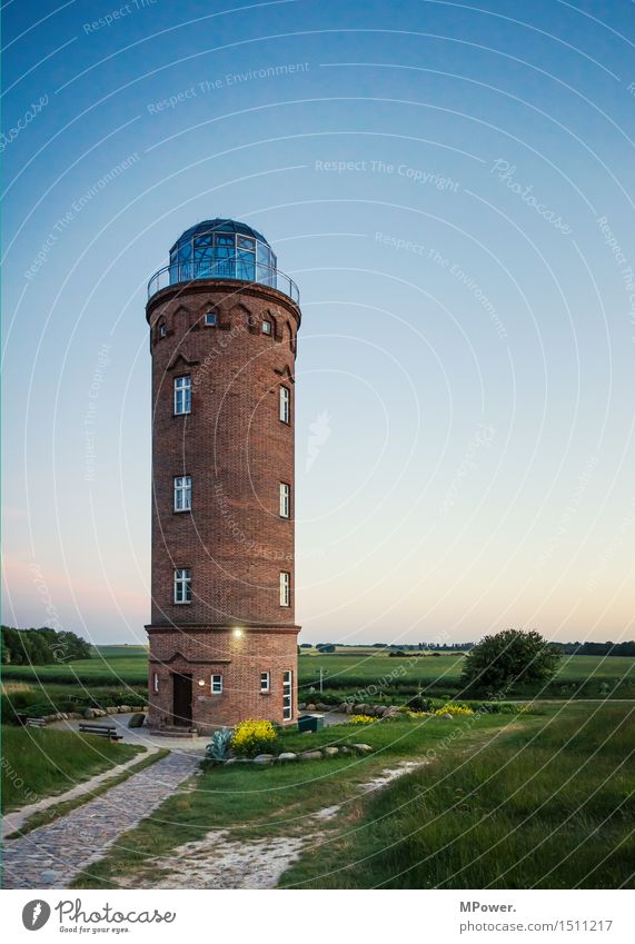 lighthouse Fishing village House (Residential Structure) Tower Lighthouse Tourist Attraction Landmark Monument Blue Navigation Brick Baltic Sea Cap Arcona