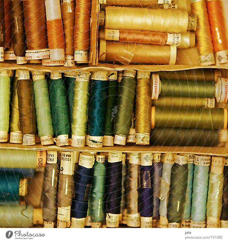 tidiness Sewing thread Silk Multicoloured Arrangement Crate Box Dry goods Coil Services Craft (trade) String