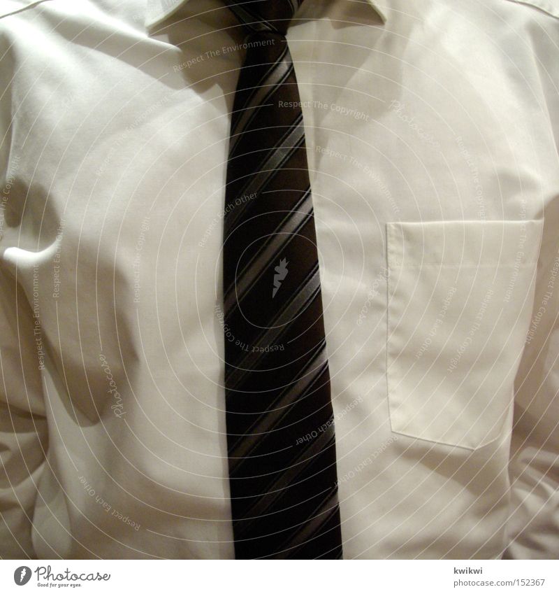 bourgeois brother Shirt Tie Collar White Man Chic Elegant Stripe Chest Bag