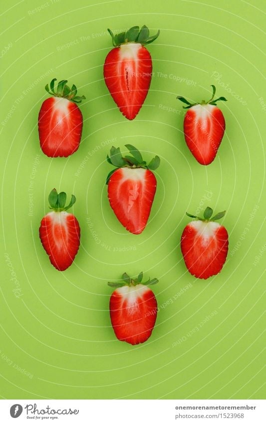 Strawberry Rain Lifestyle Esthetic Strawberry ice cream Red Green Complementary colour Contrast Vegetarian diet Organic produce Delicious Healthy Eating Diet