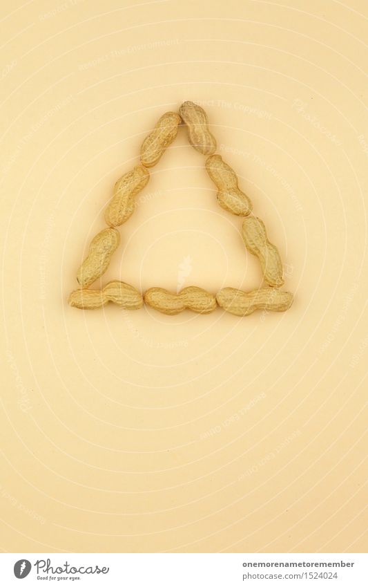 Bermuda Peanut Triangle Art Work of art Esthetic Symmetry Delicious Eating Snack Snackbar Symbols and metaphors Healthy Eating Vegetarian diet Beige Nut Brown