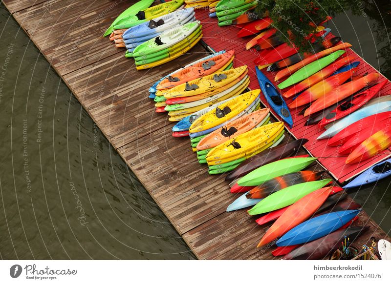 Colorful canoes waiting for their turn in the Potomac River - Washington - USA Lifestyle Athletic Adventure Sports Fitness Sports Training Aquatics