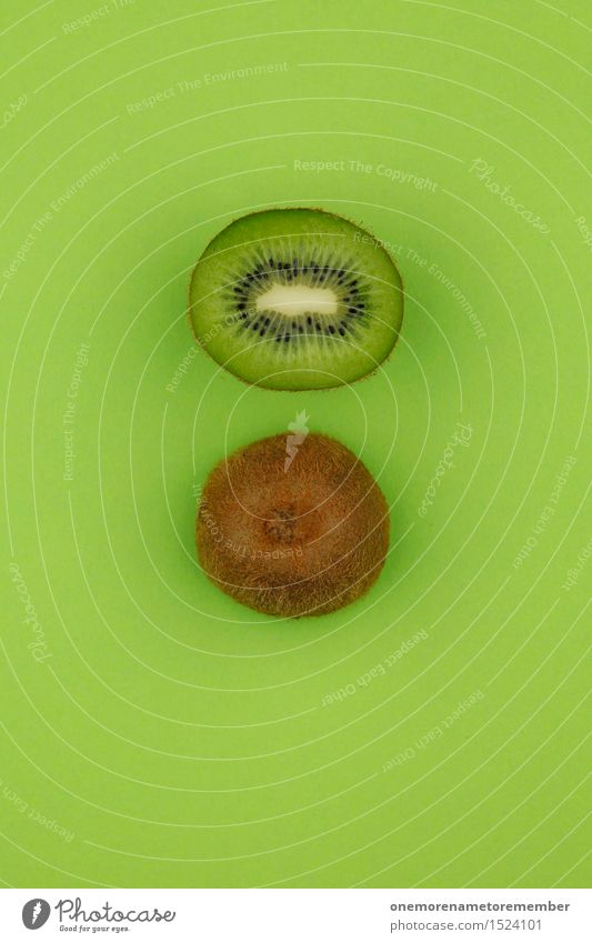 kiwi Zack! Art Work of art Esthetic Kiwifruit Half 2 Green Grass green Delicious Vitamin-rich Division Multicoloured Vegetarian diet Organic produce