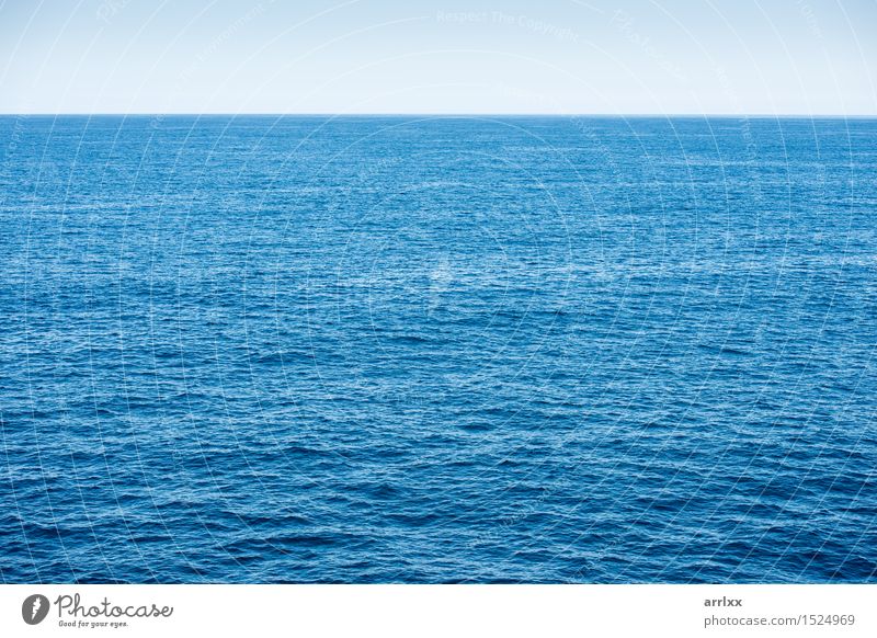 Blue ocean background with blue sky Vacation & Travel Ocean Environment Nature Landscape Water Sky Horizon Climate Climate change Weather Waves Dark Natural