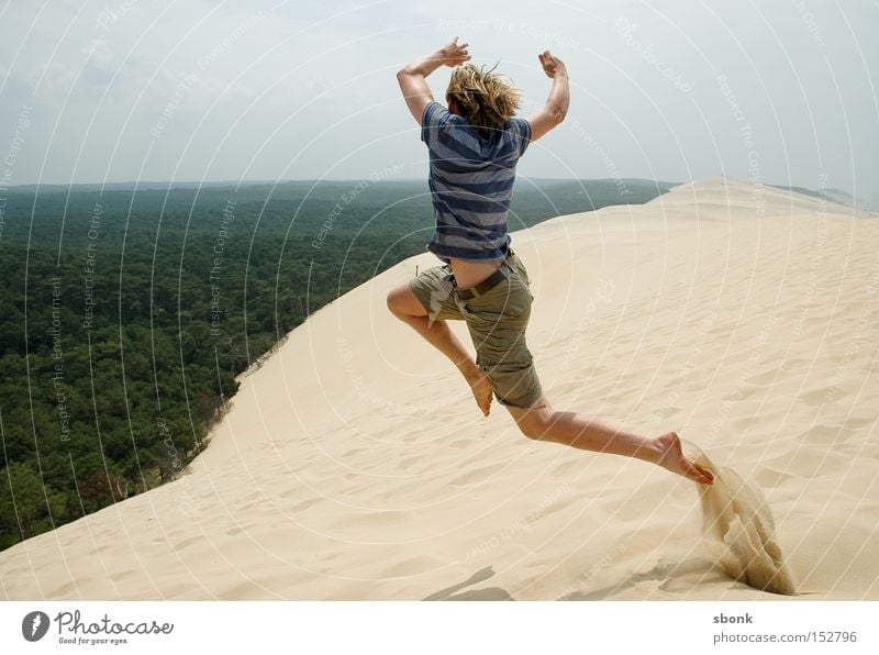 Jump into the cold green Sand Dune Hot Summer Flying Desert France Free Freedom Aviation