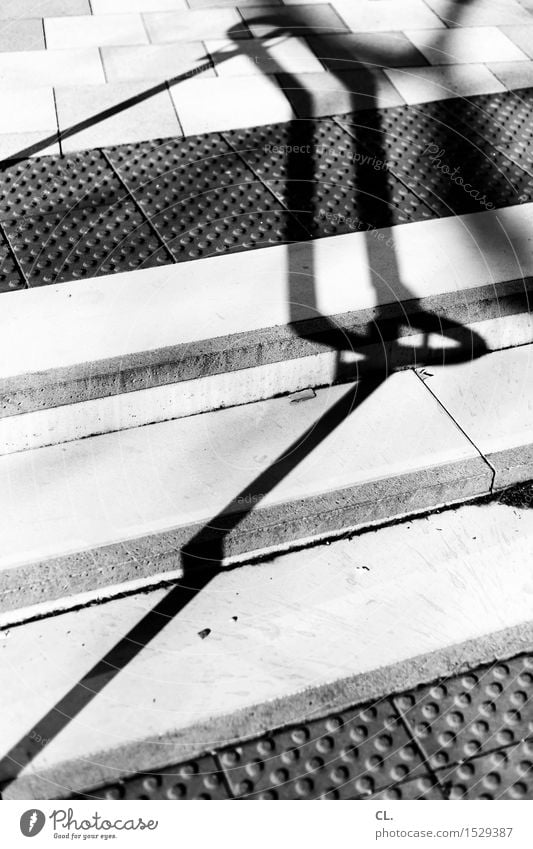stage 2 Architecture Stairs Lanes & trails Handrail Ground Sharp-edged Black & white photo Exterior shot Abstract Pattern Deserted Day Light Shadow Contrast