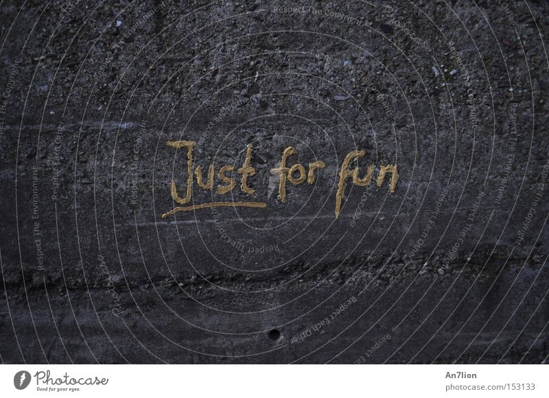Just for fun Wall (barrier) Word Letters (alphabet) Gray Ochre Climbing wall Duisburg Characters