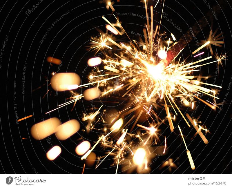 New Year's Eve party - The quiet firecracker. Midnight Moody Glittering Joy Life End Explosives Dangerous Crazy Lacking Detail 0 o'clock Healthy new Seldom