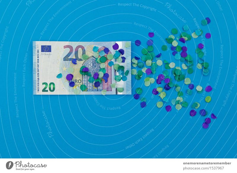 I'll double it to 20 euros! Art Work of art Esthetic Euro Europe Financial Crisis Euro symbol European Europe Day Euro bill Blue Money Financial institution