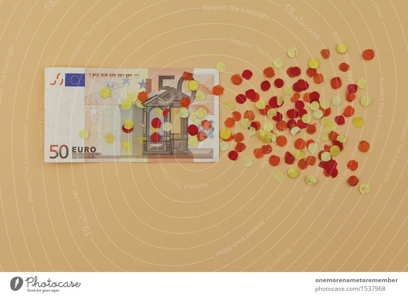 and another 50 euros on top! Art Work of art Esthetic Euro Financial Crisis Europe European Euro symbol Euro bill Decline Derelict Confetti Bank note Money