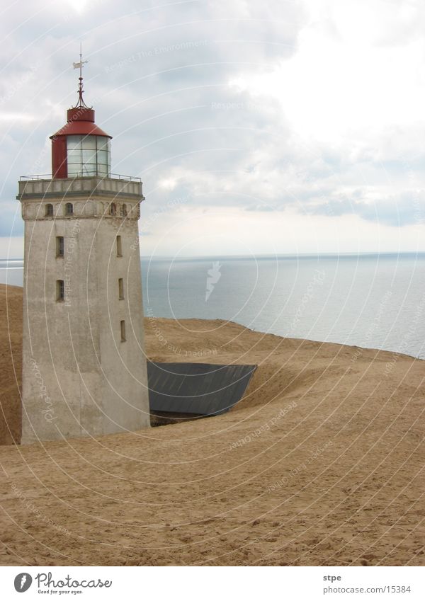 Lighthouse aD Ocean Architecture Sand Beach dune Bury Denmark North Sea