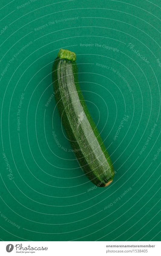 the natural one Art Work of art Esthetic Green Zucchini Delicious Healthy Eating Organic produce Vegetarian diet Ecological Vegetable Nutrition Design Fashioned
