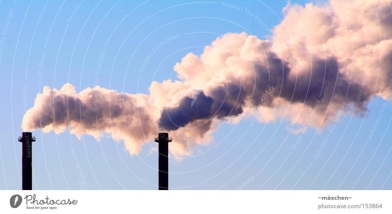 Smoke / global warming Climate change Exhaust gas Tower Industrial Photography Industry Sky Carbon dioxide Environmental pollution Production
