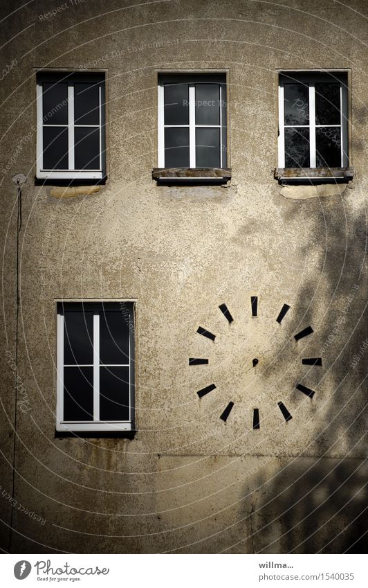 the timeless Manmade structures Building Architecture Wall (building) Clock Clock face Timeless Timetable Eternity Window Broken Leisure and hobbies Transience
