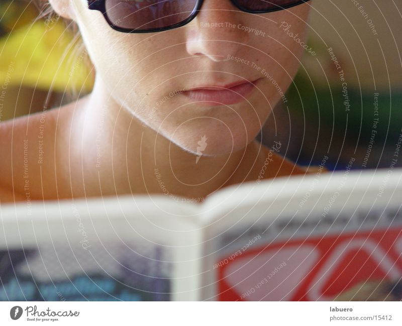 morning reading Newspaper Reading Eyeglasses Woman Mouth bams