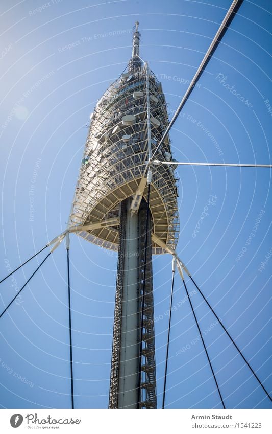 Television Tower Barcelona Design Vacation & Travel Summer Cloudless sky Beautiful weather Tourist Attraction Landmark Television tower Esthetic Contentment