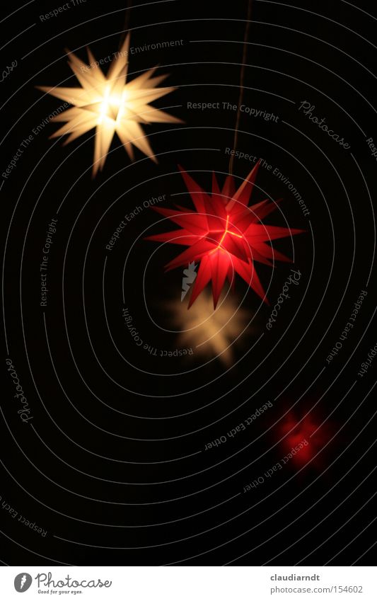 constellation Star (Symbol) Christmas & Advent Decoration Lighting Lamp Red White 2 Reflection Herrnhuter Star window picture Double exposure In pairs
