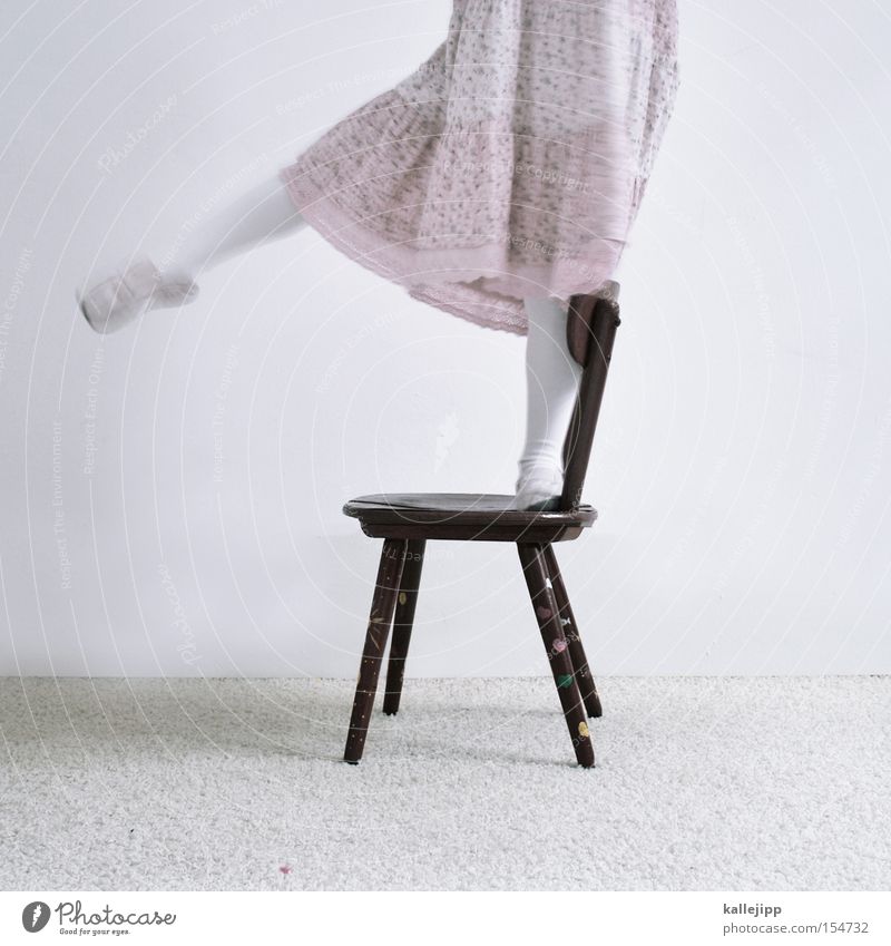 balance is everything Child Playing Ballet Receipt Chair Legs Movement Dress Pink Footwear Contentment Joy Education