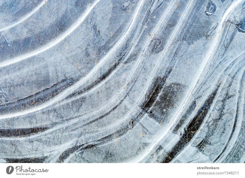 Ice II Environment Nature Elements Water Winter Frost Snow Waves Pond Lake Puddle Frozen surface Line Freeze Esthetic Bizarre Art Puzzle Transience Natural