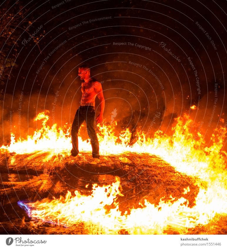 Gettin' Hot Masculine Young man Youth (Young adults) Body Skin Stomach Muscular 1 Human being 18 - 30 years Adults Shows Fire Water Bad weather Warmth