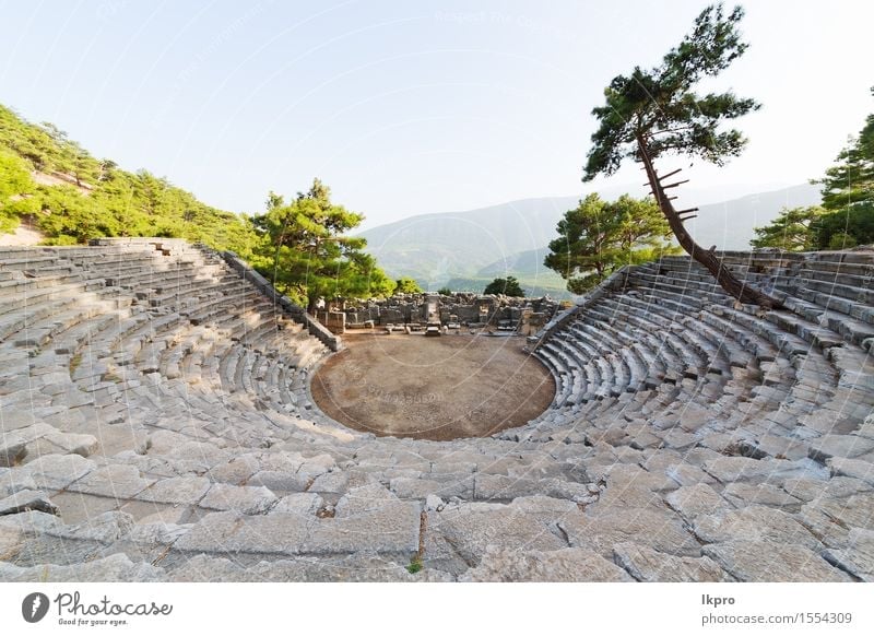 turkey asia sky and ruins Vacation & Travel Mountain Theatre Culture Nature Plant Tree Flower Rock Small Town Ruin Architecture Stone Old Historic Gray Black