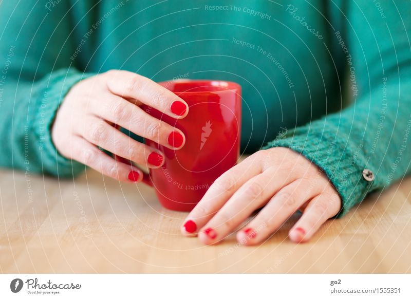 rest Beverage Drinking Hot drink Coffee Tea Cup Mug Manicure Nail polish Harmonious Well-being Relaxation Calm Table Human being Feminine Woman Adults Life Hand