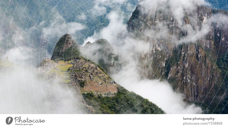 Old summit Vacation & Travel Tourism Adventure Mountain Hiking Landscape Clouds Peak Machu Pichu Peru South America Ruin Tourist Attraction Landmark Inca