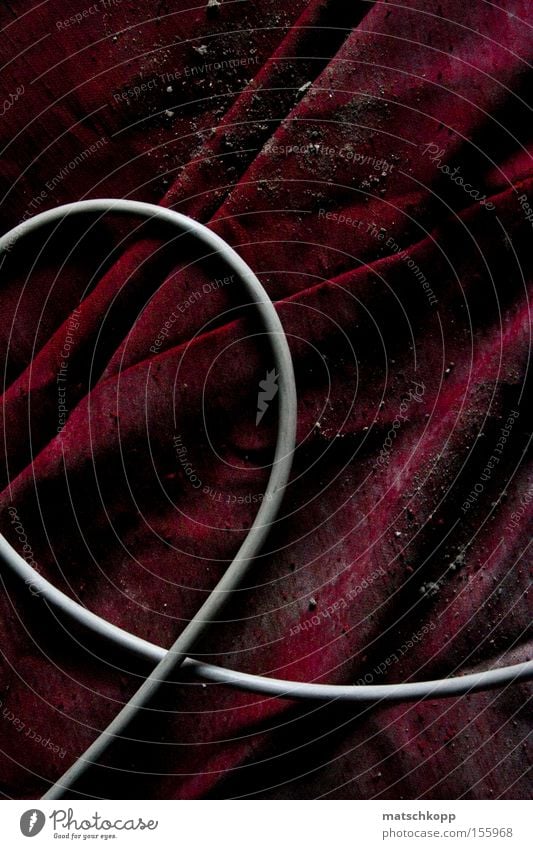 structure Structures and shapes Red Velvety Cable White Rotated Tension Wrinkles Shadow Soft Dirty Cloth Obscure Partially visible