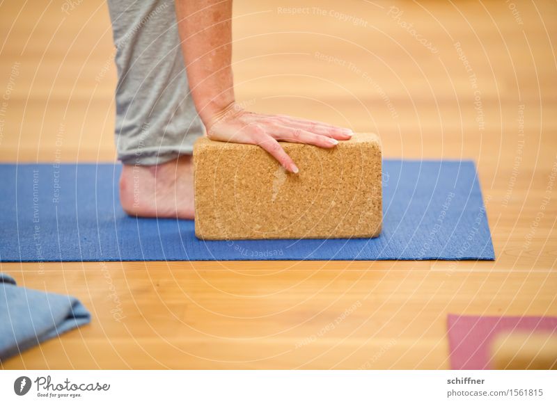 block on the leg Healthy Health care Wellness Harmonious Well-being Leisure and hobbies Sports Yoga Human being Arm Hand Legs Feet Touch Block Practice