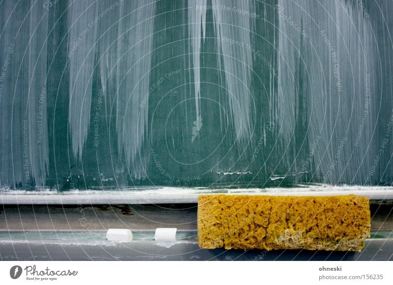 Table duty! Blackboard Sponge Chalk School Lessons Education Communicate Write Calculation PISA study High School Teacher Boredom Science & Research