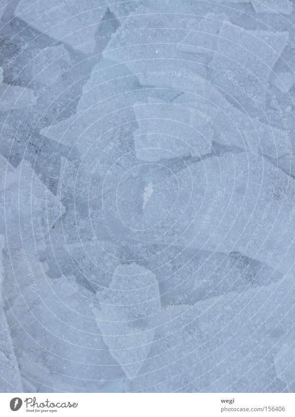 Ice on Lake Chiemsee Winter Nature Blue Water Abstract Snow