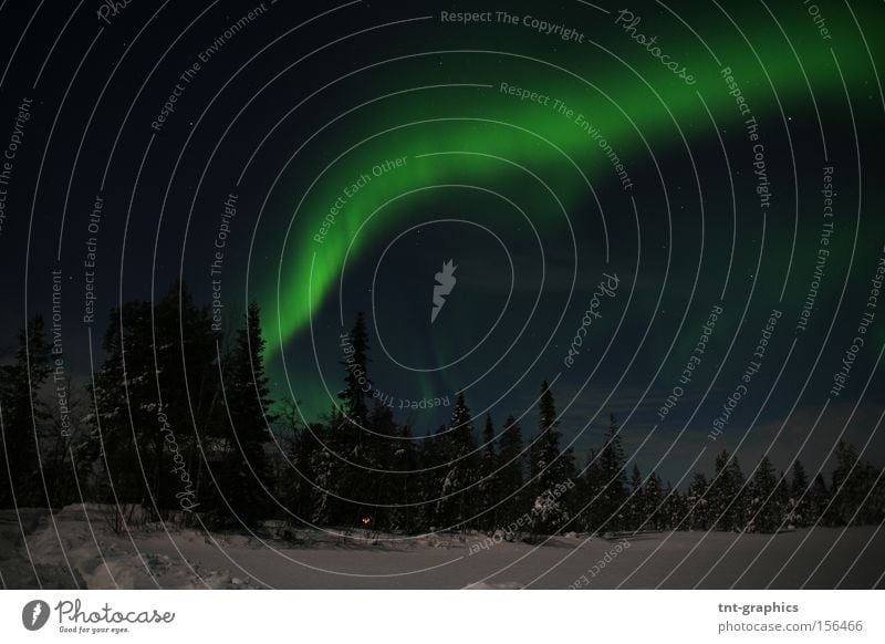 northern lights Aurora Borealis Night Sky Winter Finland Lapland Celestial bodies and the universe Kelohovi