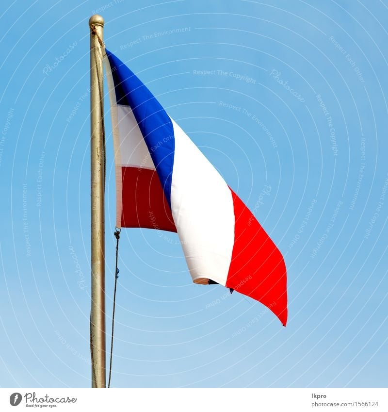 france colour and wave Vacation & Travel Freedom Earth Sky Clouds Wind Lanes & trails Metal Flag Flying Blue Red White Colour backdrop background Banner