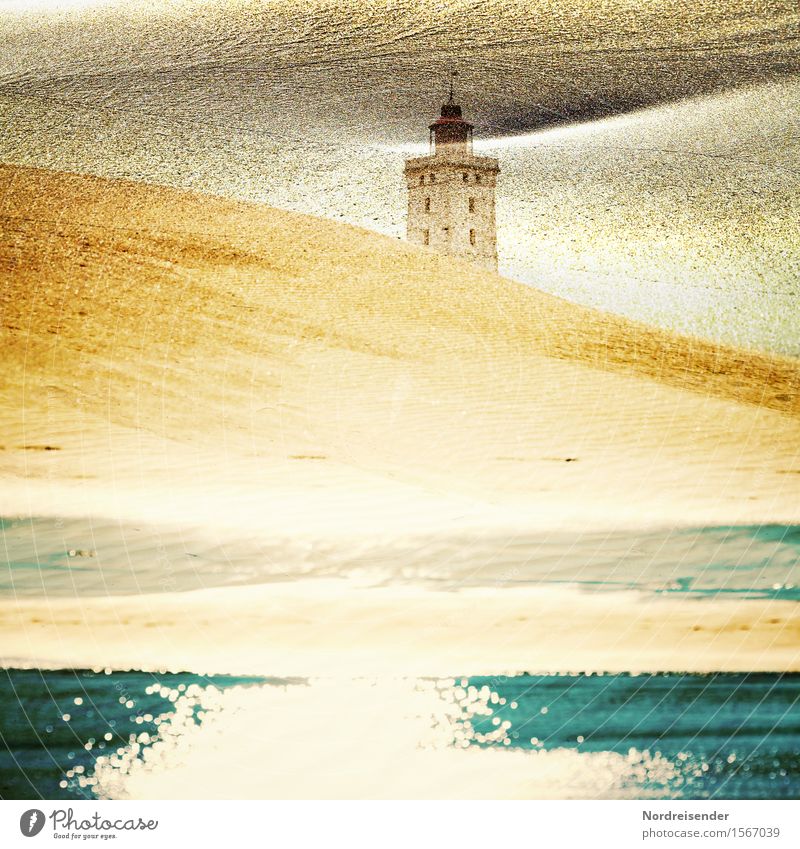 dream sequence.... Senses Ocean Elements Sand Water North Sea Baltic Sea Lighthouse Architecture Tourist Attraction Landmark Vacation & Travel Dream Longing
