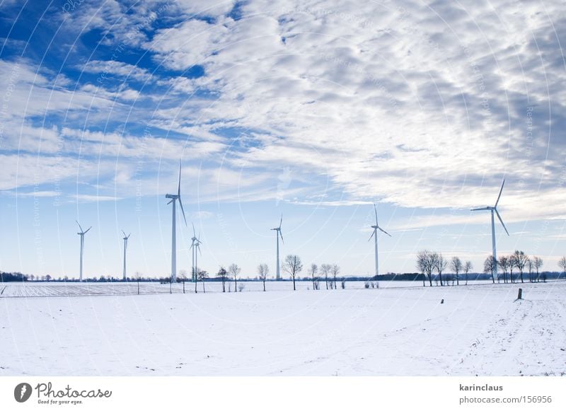 blue winter windmill park Winter Wind Environment Power Generator Energy Snow Nature White Landscape Industrial Photography Blue Electric Industry Cold