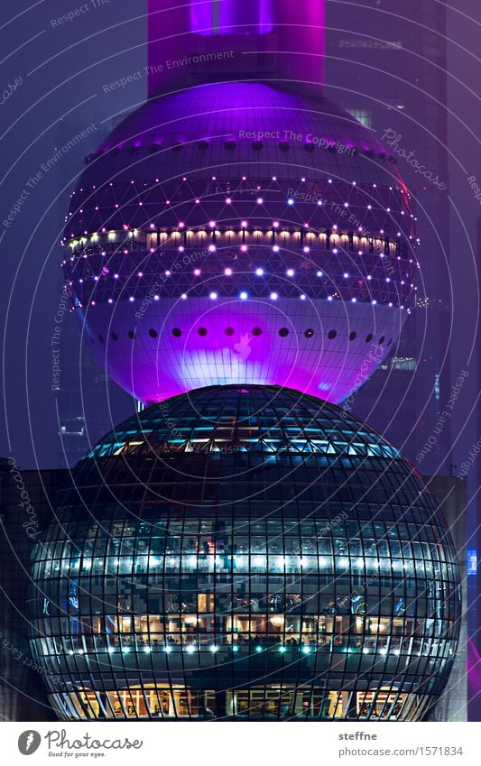 space station House (Residential Structure) Exceptional Town Shanghai China Pu Dong Television tower Sphere Futurism Future Space station Science Fiction