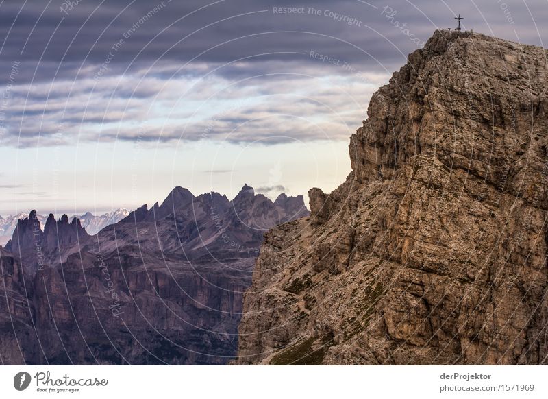 Hiking in Dolomites with panorama Vacation & Travel Tourism Trip Adventure Far-off places Freedom Mountain Environment Nature Landscape Plant Animal Summer
