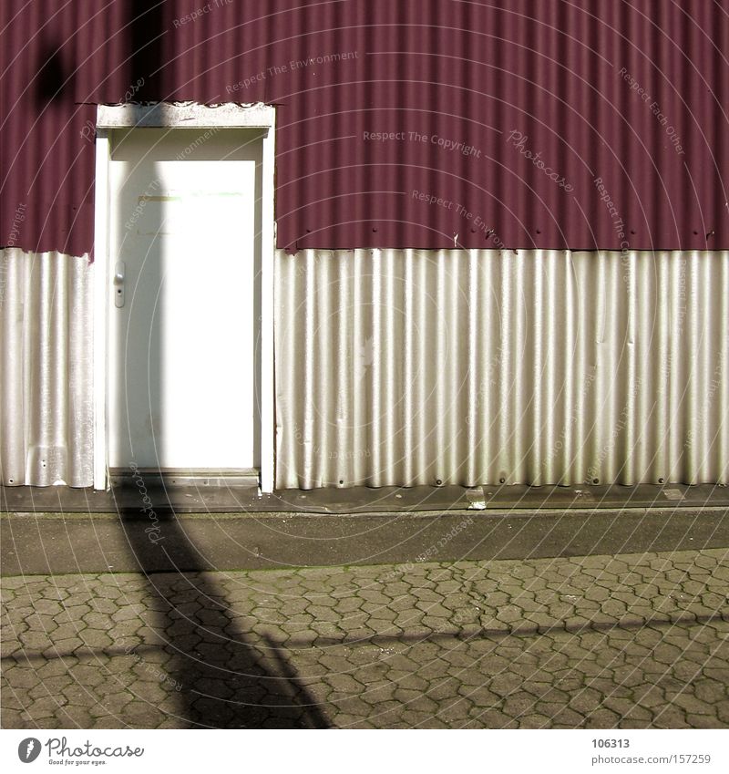 Photo number 107122 Door Shadow White Red Burgundy Frame Architecture Loneliness Indifference Graphic Level Plain Superimposed Exceptional Characteristic Art