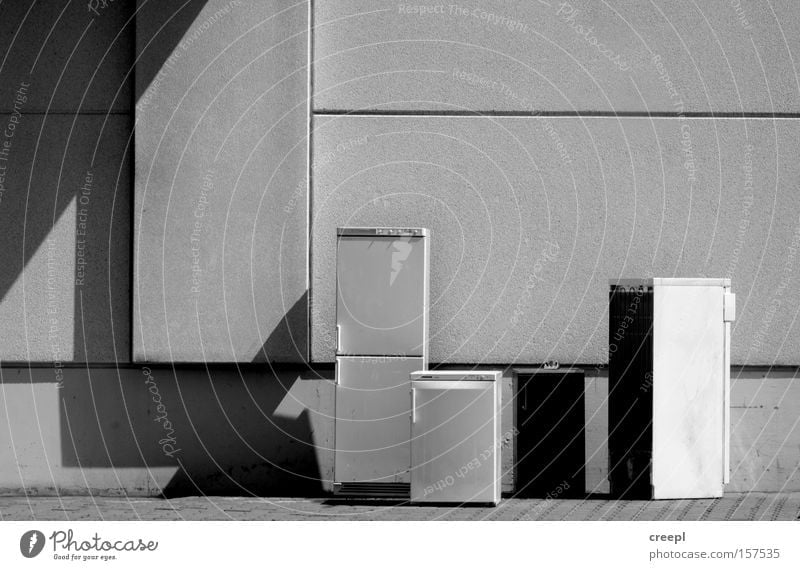 standstill Black White Monochrome Icebox Winter Shadow Apocalyptic sentiment Economic crisis Industry Derelict Black & white photo